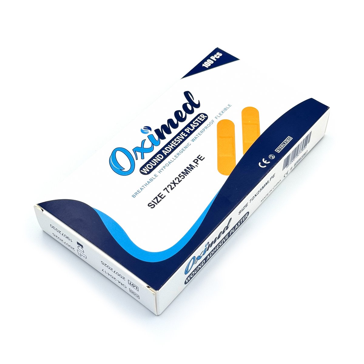 First- Aid Wound Adhesive Plaster Waterproof/Strip Band aid Long  -  72x25mm -PE -(100 PCS/BOX)